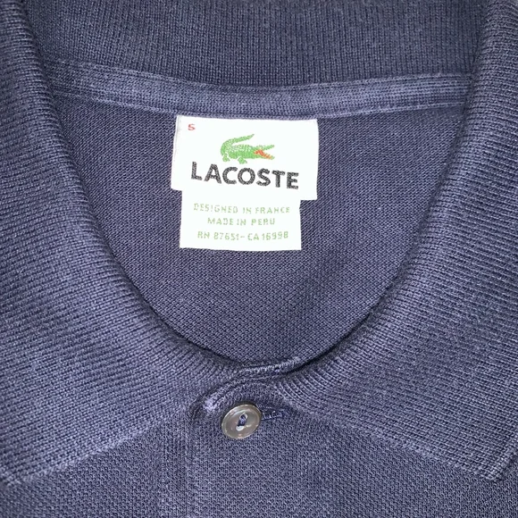 LACOSTE Polo Shirt Dark Blue - Picture 2 of 12